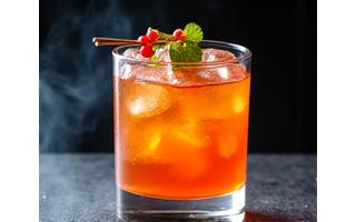 専門のバーテンダーが特別なカクテルを作る様子